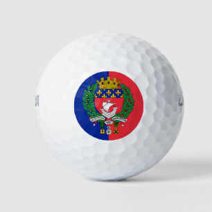 Flag of Paris, France Golf Balls