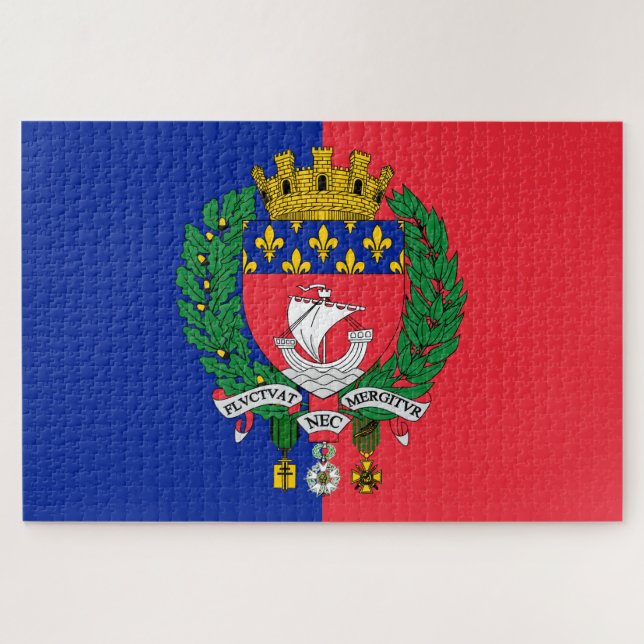 Flag of Paris (France) Jigsaw Puzzle (Horizontal)