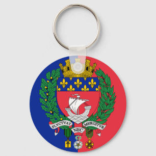 Flag of Paris, France Keychain