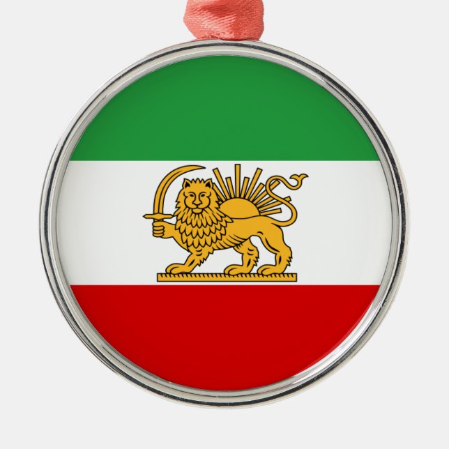 Flag of Persia / Iran (1964-1980) Metal Ornament (Front)