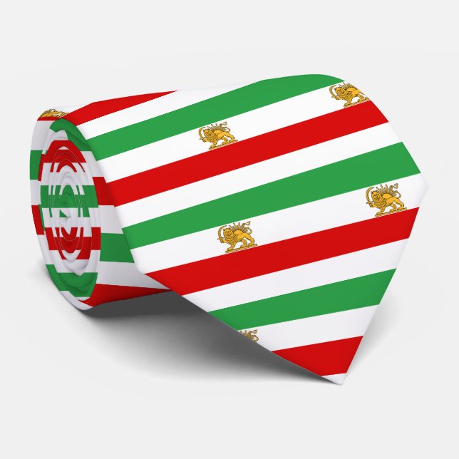 Flag of Persia / Iran (1964-1980) Tie (Rolled)