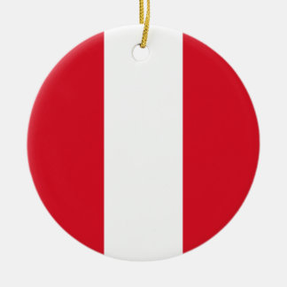 Flag of Peru Ceramic Ornament