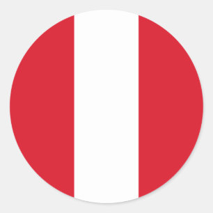 Flag of Peru Classic Round Sticker