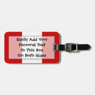 Flag of Peru Easy ID Personal Luggage Tag