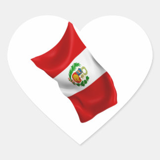 Flag of Peru Heart Sticker
