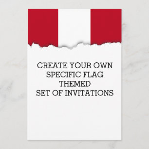 Flag of Peru Invitation