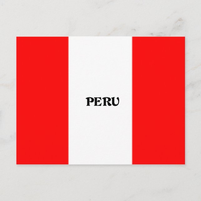 Flag of Peru, labelled Postcard (Front)