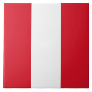 Flag of Peru (Peruvian Flag) Tile