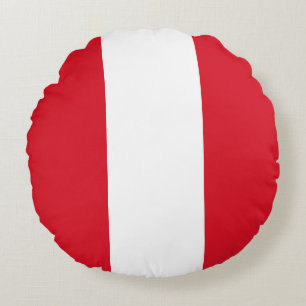 Flag of Peru Round Pillow
