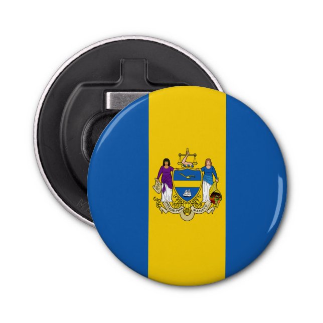 Flag of Philadelphia, Pennsylvania Bottle Opener (Front)