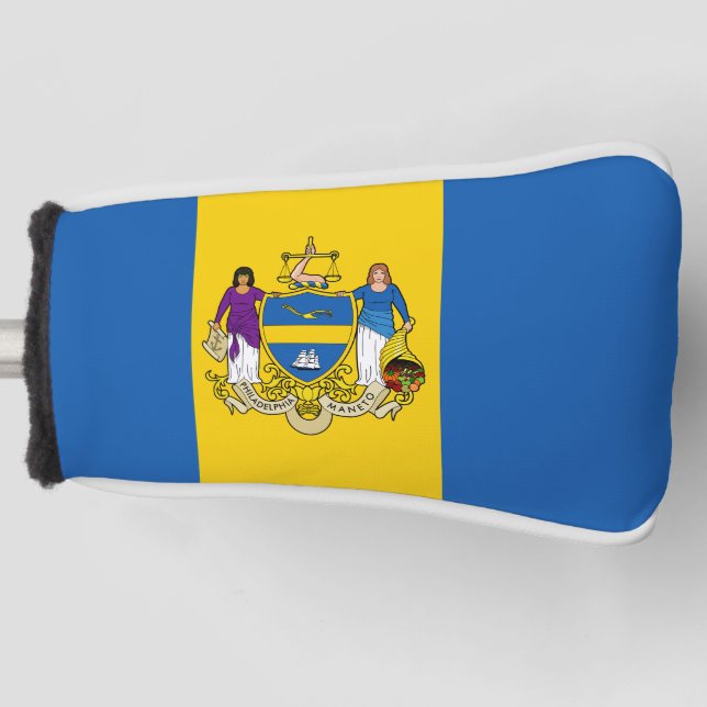 Flag of Philadelphia, Pennsylvania Golf Head Cover (Front)