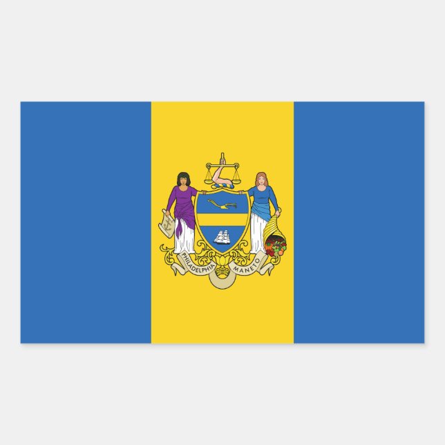 Flag of Philadelphia, Pennsylvania Rectangular Sti Sticker (Front)