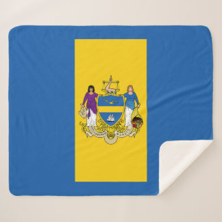 Flag of Philadelphia, Pennsylvania Sherpa Blanket