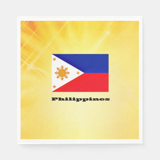 Flag of Philippines, archipelago, Napkin (Front)