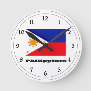 Flag of Philippines  Round Clock