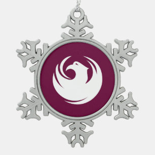Flag of Phoenix, Arizona Snowflake Pewter Christmas Ornament