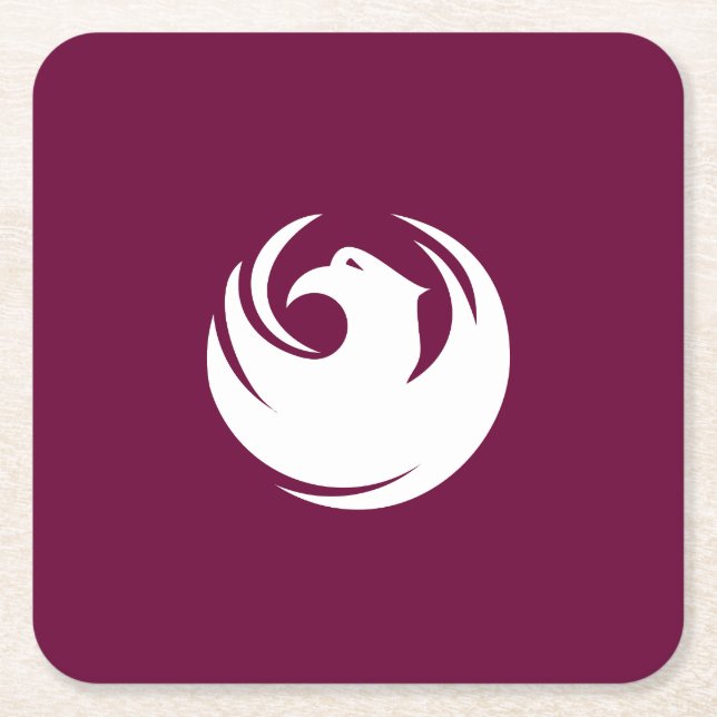Flag of Phoenix, Arizona Square Paper Coaster (Front)