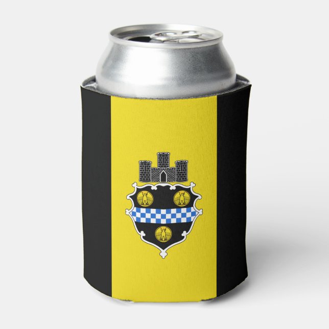 Flag of Pittsburgh, Pennsylvania Can Cooler (Can Front)
