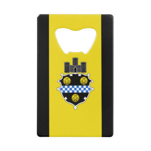 Flag of Pittsburgh, Pennsylvania Credit Card Bottl Bottle Opener