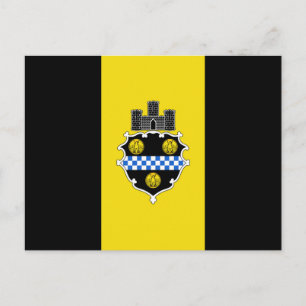 Flag of Pittsburgh Pennsylvania Holiday Postcard