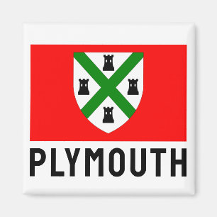 Flag of Plymouth (England) Magnet