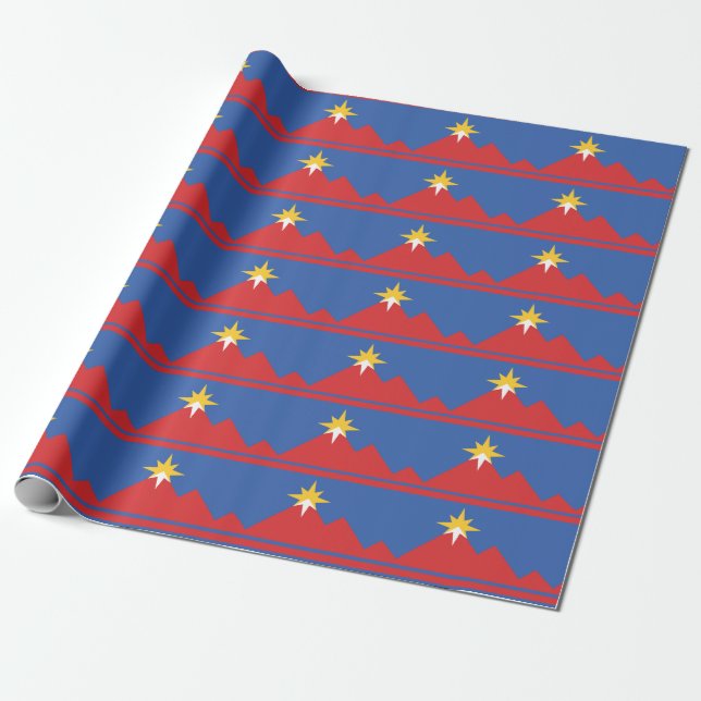 Flag of Pocatello, Idaho Wrapping Paper (Unrolled)