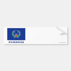 Flag of Pohnpei, with name Bumper Sticker
