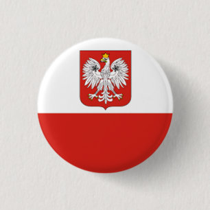 Flag of Poland 1 Inch Round Button