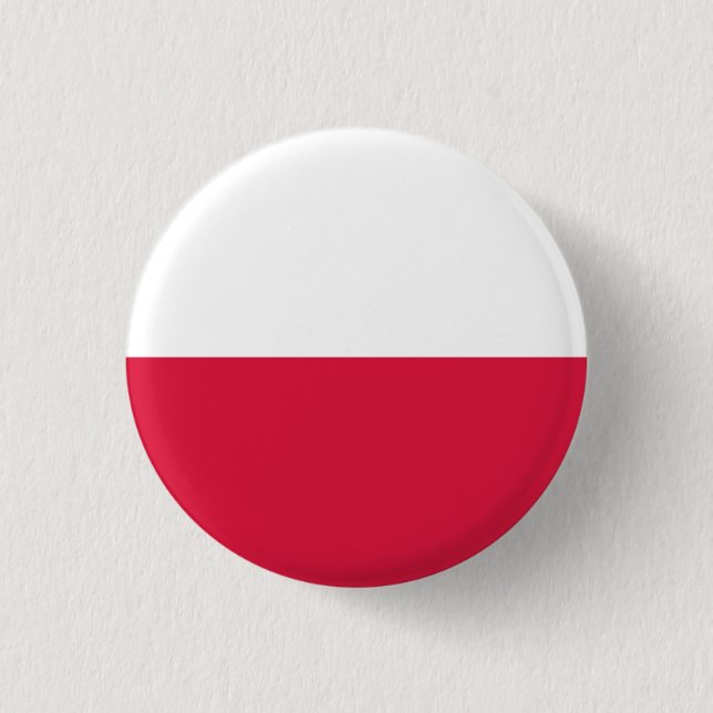 Flag of Poland 1 Inch Round Button (Front)