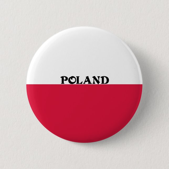 Flag of Poland  2 Inch Round Button (Front)