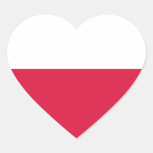 Flag of Poland Heart Sticker