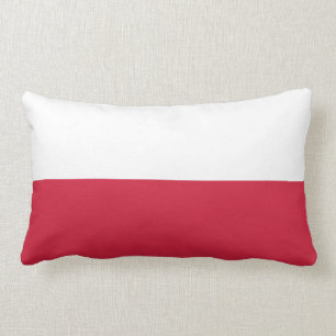 Flag of Poland MoJo Throw Pillow Lumbar 13" x 21"