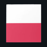 Flag of Poland Notepad<br><div class="desc">Flag of Poland - Flaga Rzeczypospolitej Polskiej - Flaga Polski</div>