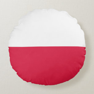 Flag of Poland Round Pillow