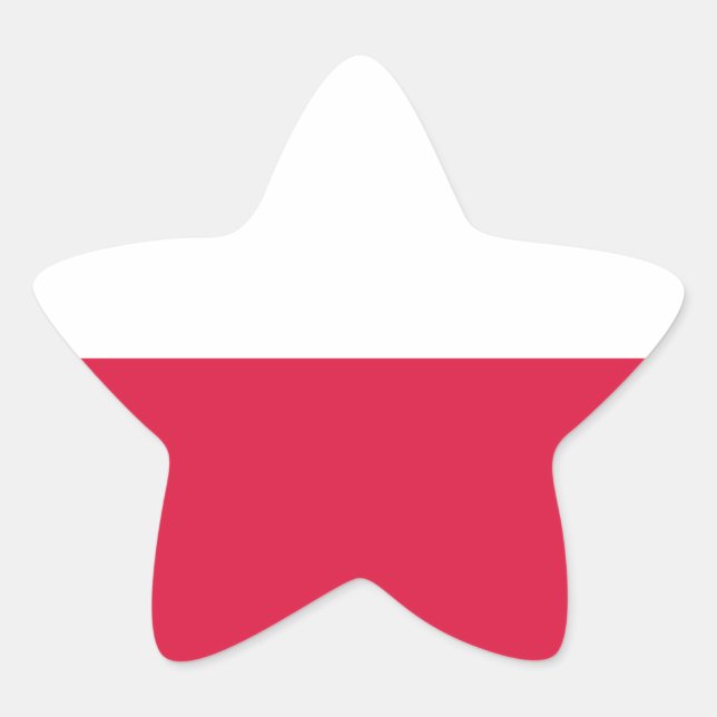 Flag of Poland Star Sticker (Front)