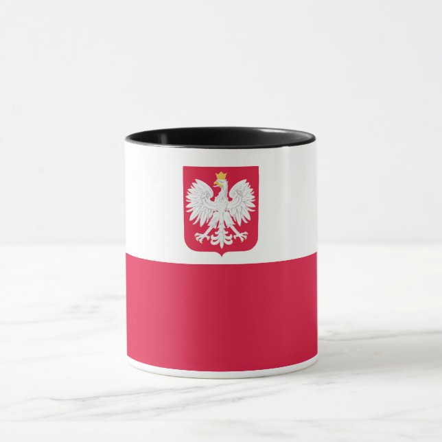 Flag of Poland (with coat of arms) Mug (Center)