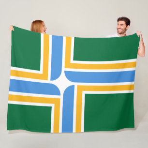Flag of Portland (Oregon) Fleece Blanket