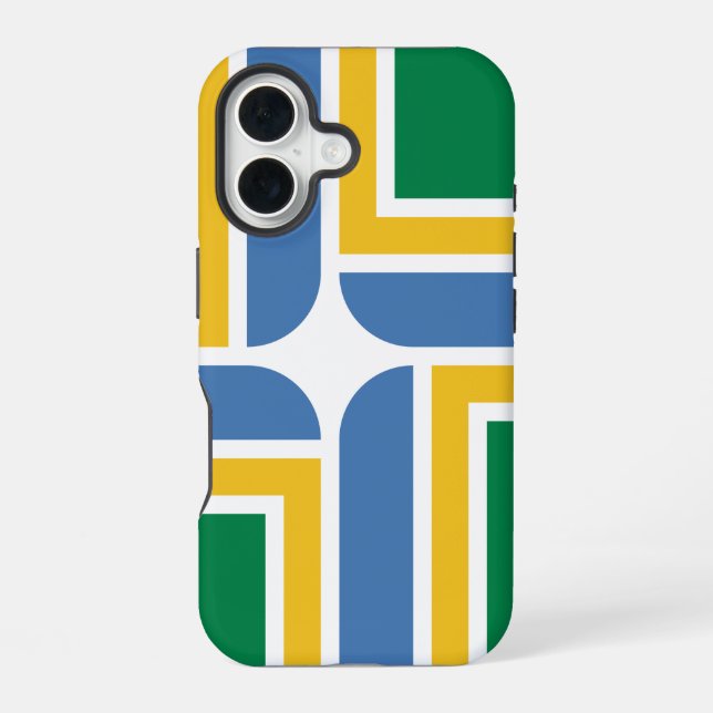 Flag of Portland, Oregon iPhone 16 Case (Back)
