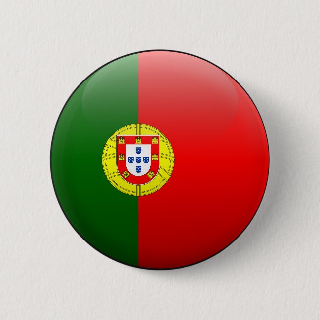 Flag of Portugal 2 Inch Round Button (Front)