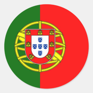 Flag of Portugal Classic Round Sticker
