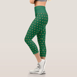 Flag of Portugal dotted pattern  Capri Leggings