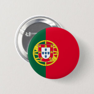 Flag of Portugal for Day of Portugal holiday 2 Inch Round Button