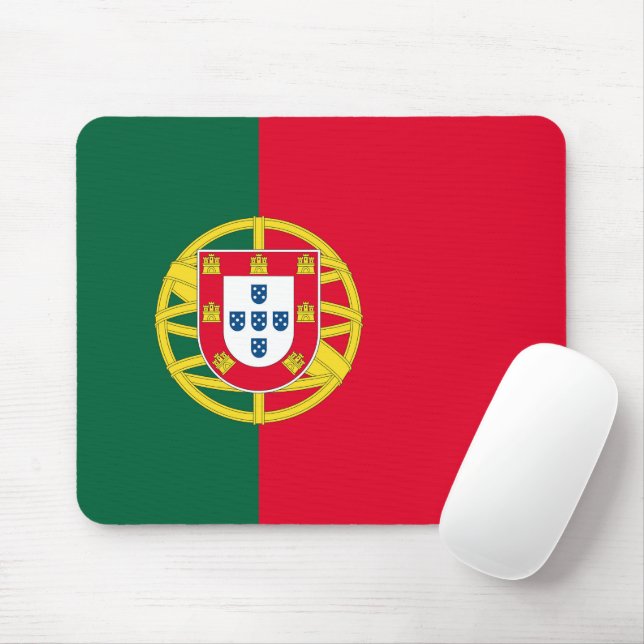 Flag of Portugal for Day of Portugal holiday Mouse Pad (With Mouse)