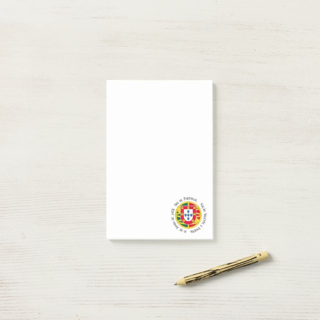 Flag of Portugal for Day of Portugal holiday Post-it Notes (On Desk)