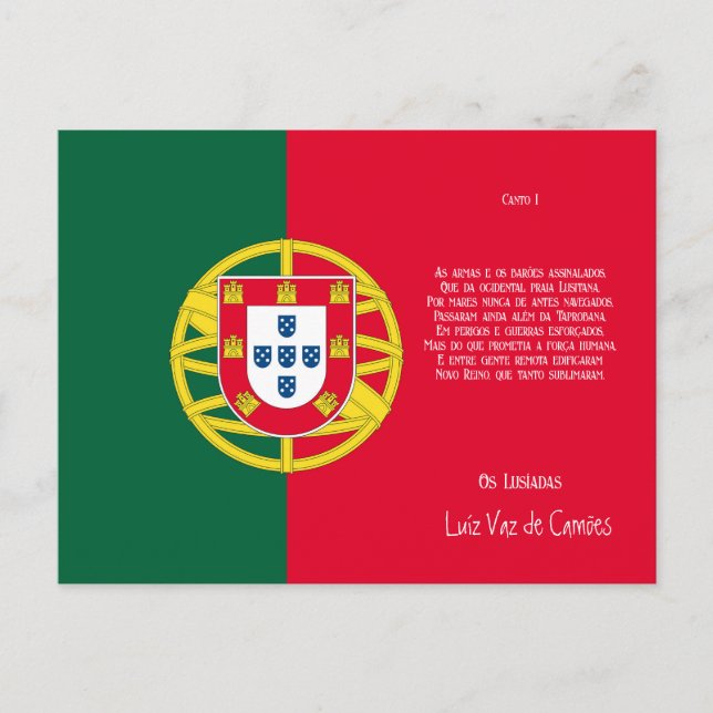 Flag of Portugal for Day of Portugal holiday Postcard (Front)