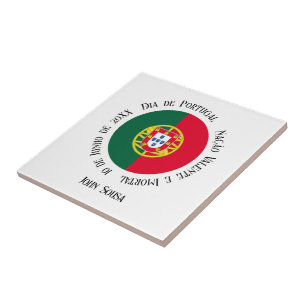Flag of Portugal for Day of Portugal holiday Tile