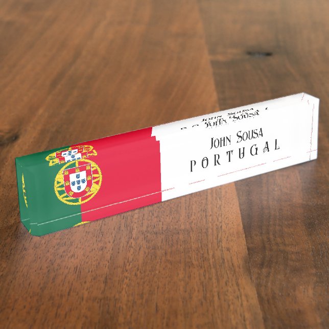 Flag of Portugal for Day of Portugal   Nameplate (Side)
