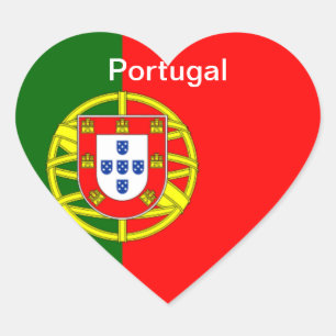 Flag of Portugal Heart Sticker