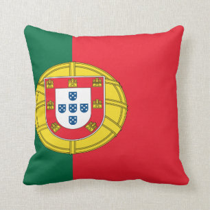 flag of portugal throw pillow