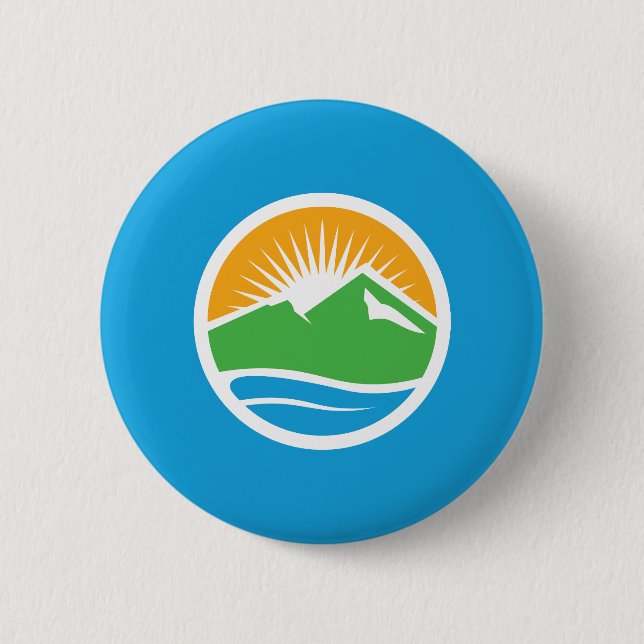 Flag of Provo, Utah 2 Inch Round Button (Front)